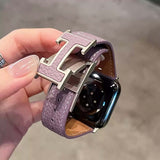 Purple H Magnetic Buckle  Apple Strap