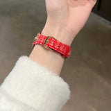 Red Camellia Watch Strap