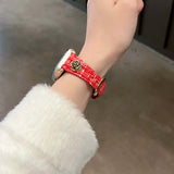 Red Camellia Watch Strap