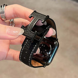 Black H Magnetic Buckle  Apple Strap