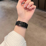 Black H Magnetic Buckle  Apple Strap