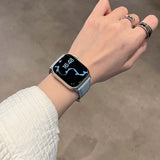 Blue H Magnetic Buckle  Apple Strap