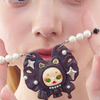 Handmade Bubble Butterfly Pendant Necklace
