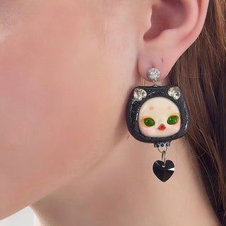 Handmade Doll Face Earrings for Unique Gifts