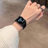 Black H Magnetic Buckle  Apple Strap